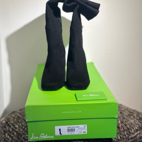 Sam Edelman Issabel Black Suede Tall Boots 11M - Picture 3 of 4